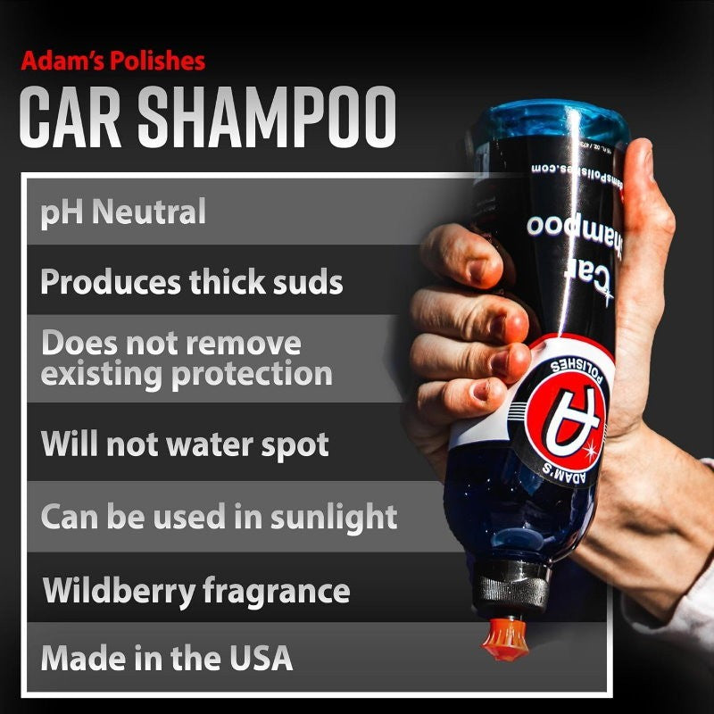 Adam's Polishes Car Wash Shampoo 2.5L Spot Free pH Best For Snow Foam Cannon