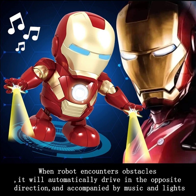 Iron Man Tony Stark Superhero Dancing Hero Action Figure Music and Light Toys