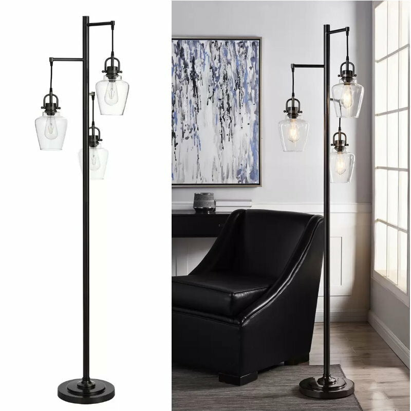 NEW Artworks in the Garden Basia Steel 3-Light Tree Floor Lamp - 183cm Height