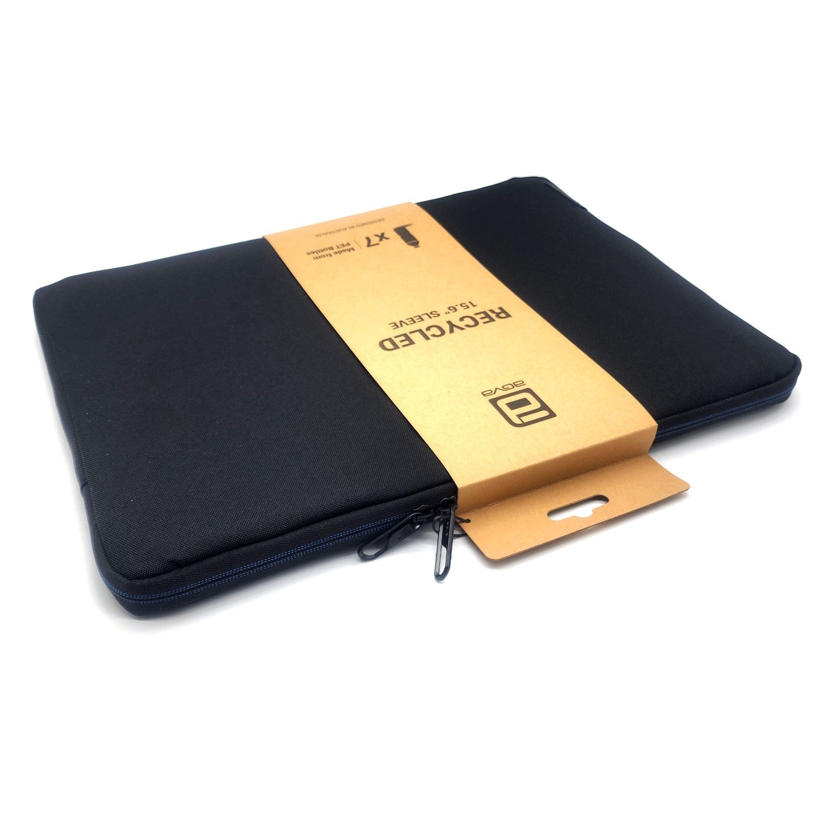 15.6" Black Laptop Sleeve Case  Eco-Friendly  Made from Recycled Plastic Bottles