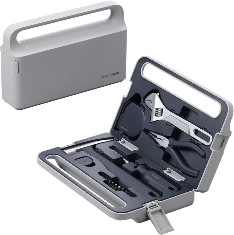HOTO Hand Tool Set Household Home Repair Screwdriver Wrench Hammer Tape Pliers