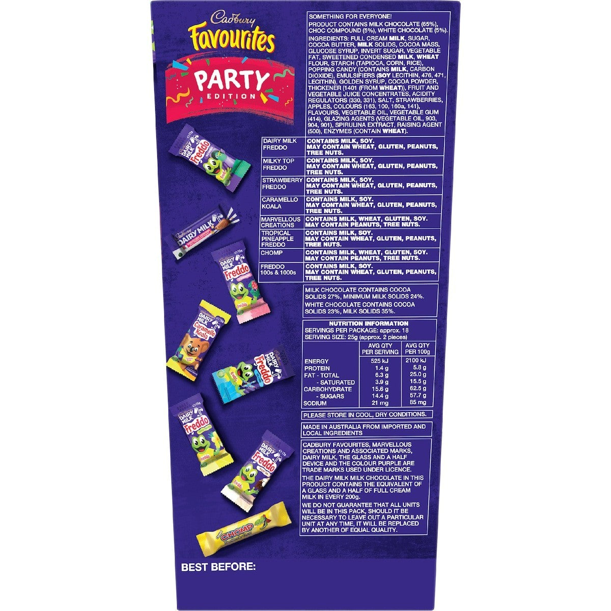 Cadbury Favourites Party Edition Chocolates 470g Assorted Sweet Treats Snack