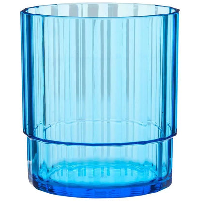 Acrylic Lagoon Pitcher with 4 Stackable Tumblers - Break-Resistant, Rainbow