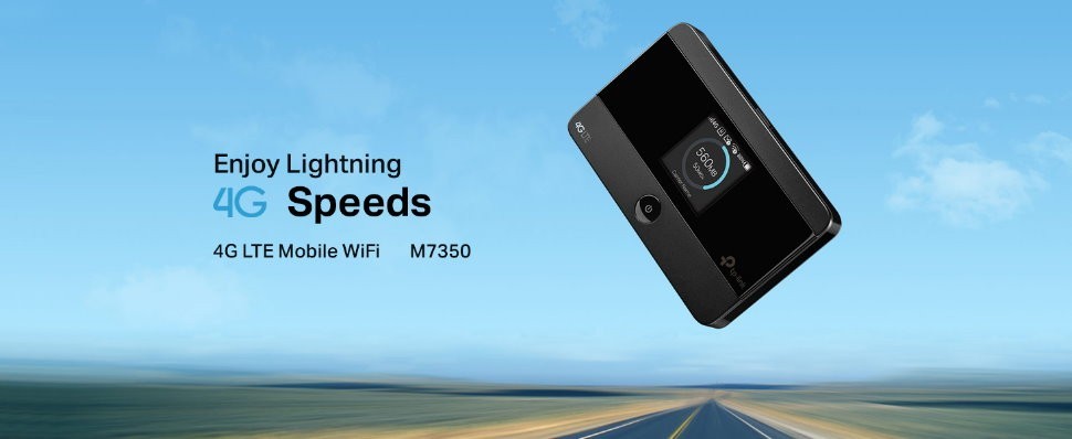 TP-Link M7350 4G LTE Advanced Wireless Modem Mobile Wi-Fi Nano SIM Micro SD Slot