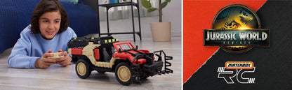 Matchbox RC Jurassic World Dino Catcher RC, Remote-Control Truck with Dinosaur