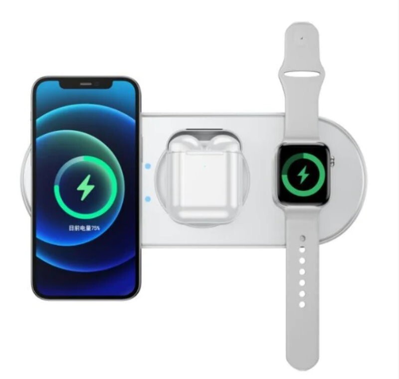 TEQ 15W 5-in-1 Fast Wireless Charger - iPhone 16, 15 Apple/Samsung Watch, AirPod
