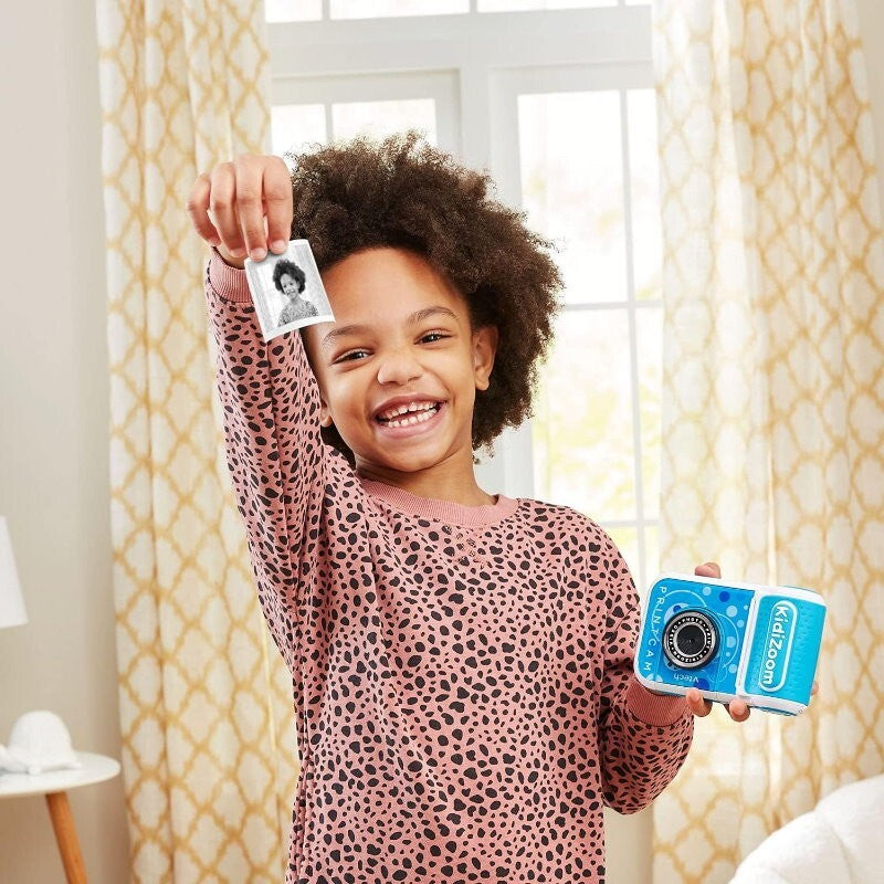 VTech KidiZoom Print Cam with 4 Paper Rolls & 2 Stickers Rolls - Kid Camera Blue