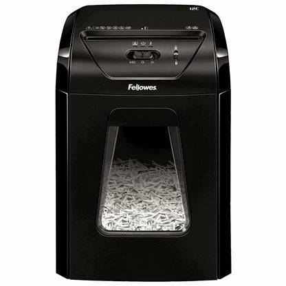 Fellowes Powershred 12C Commericial Cross-Cut Paper Shredder 19L 2mpm SafetyLock