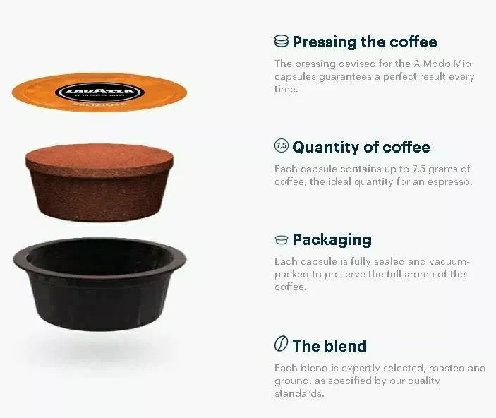 Lavazza A Modo Mio Espresso Coffee Machine Capsule Pod Rossa Passionale Intenso