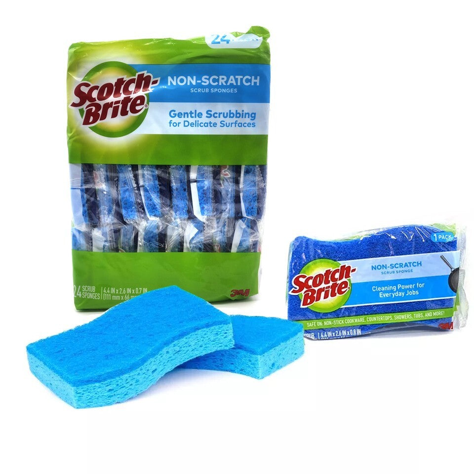 3M Scotch Brite Kitchen Heavy Duty Non-Scratch Scrub Mix Scourer Sponge Cleaner