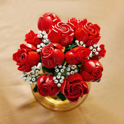 Lego 10328 Bouquet of Red Roses Icons Botanical Collection Flowers Set 822pcs