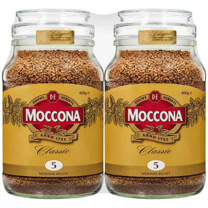 Moccona Classic Medium Roast Freeze Dried Instant Coffee 400g/each