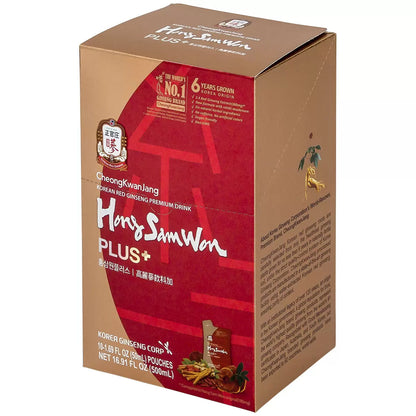 Hong Sam Won Plus Korean Red Ginseng Premium Herbal Health Energy Drink Tea 30pk