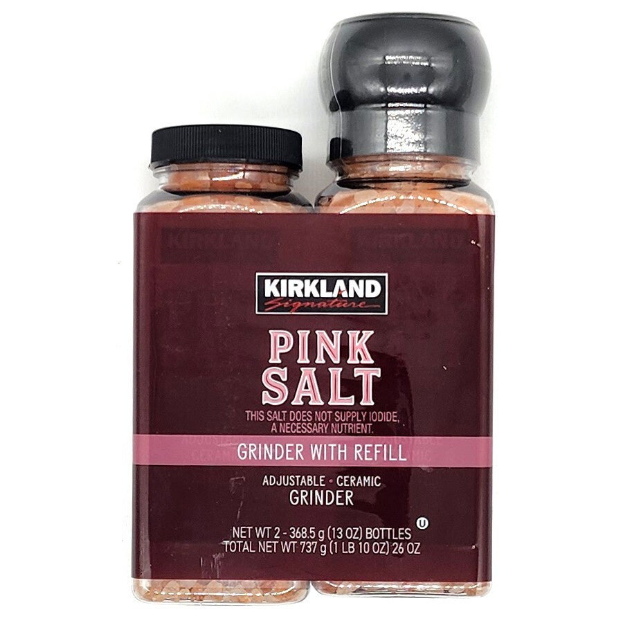 737g Himalayan Pink Salt Grinder + Refill 100% Natural Coarse Crystal Rock Salt