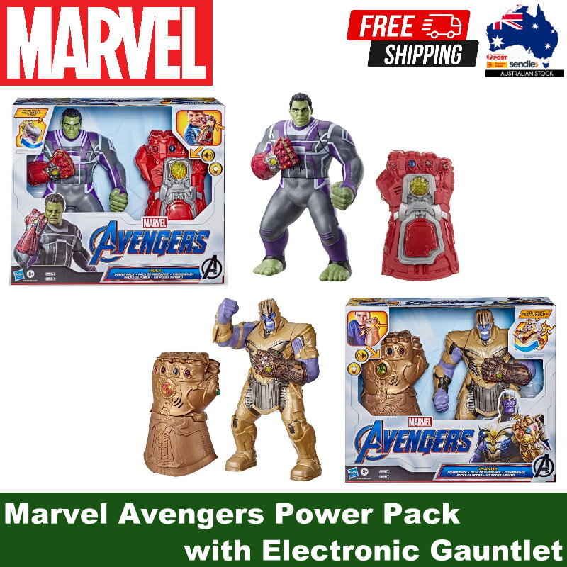 Marvel Avengers Hulk / Thanos Power Pack with Electronic Gauntlet Punch Action