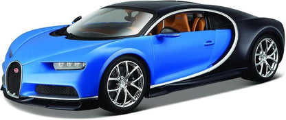 Maisto 1:18 Scale Special Edition Bugatti Chiron Die Cast Car Set Blue-Black