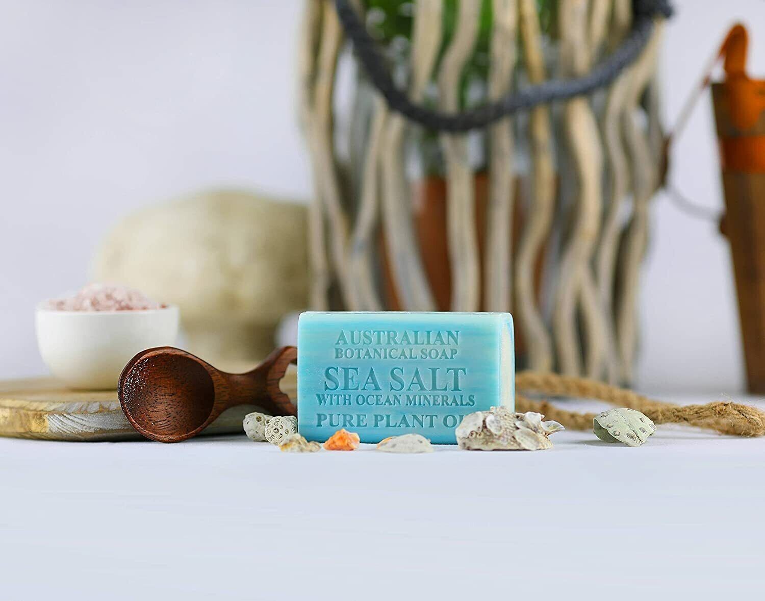 Australian Botanical Sea Salt Ocean Minerals Body Gentle Wash Bar Soap 8 x 200g