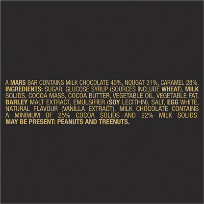 Mars Bars Chocolate Candy Bar With Nougat & Caramel Full Box Kids Sweet 50 x 47g
