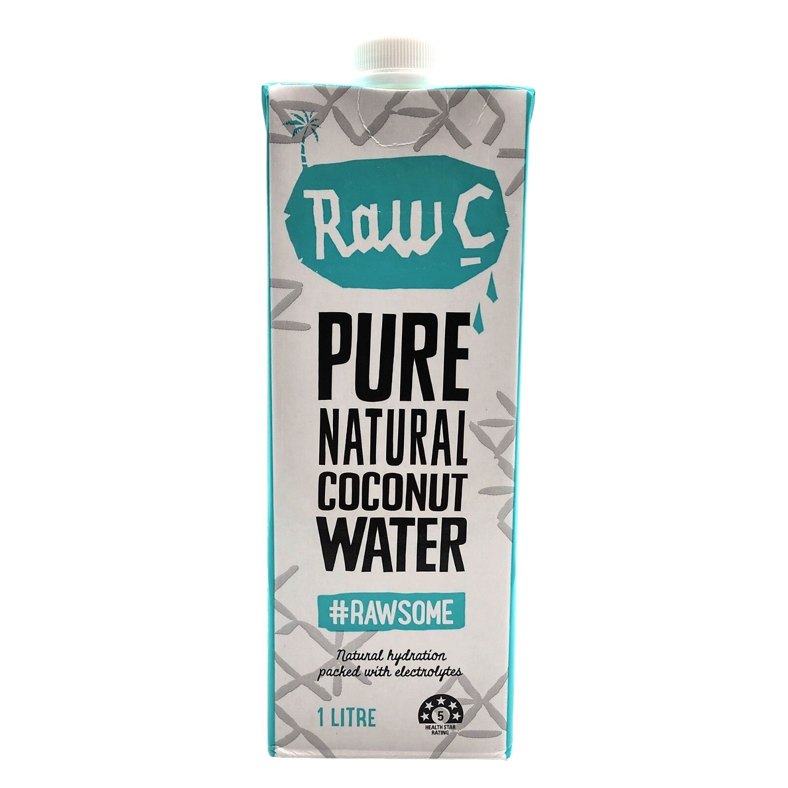 2 x 1L RawC Pure Natural 100% Coconut Water No Added Sugar GMO Free Gluten Free