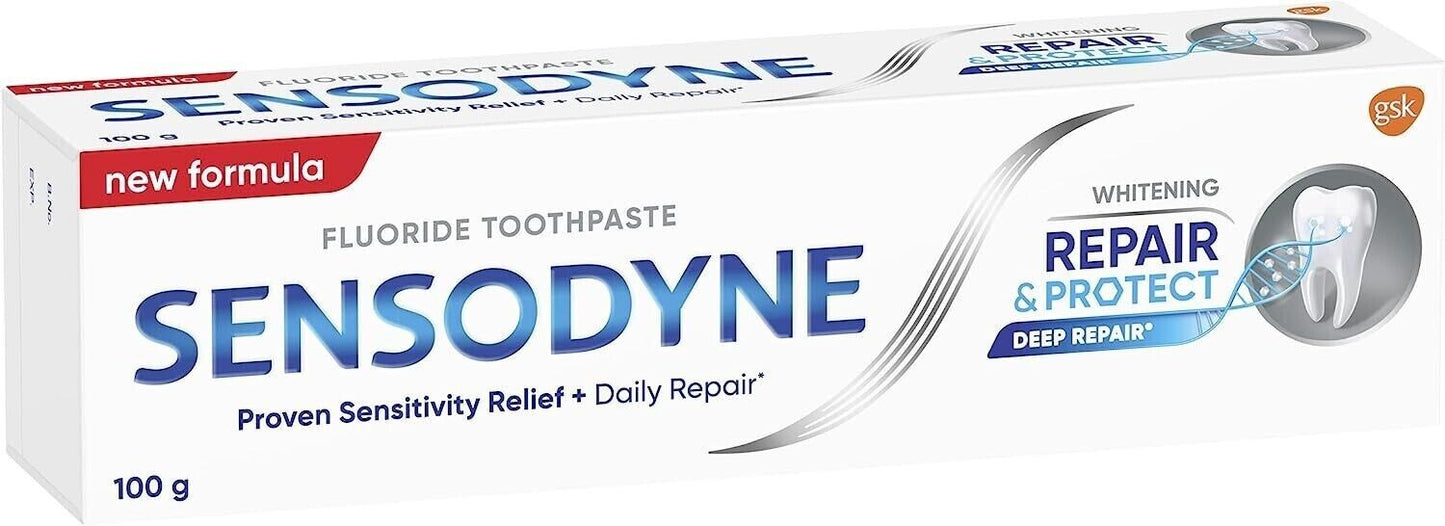 100g Sensodyne Repair & Protect Whitening Toothpaste Oral Dental Health Care