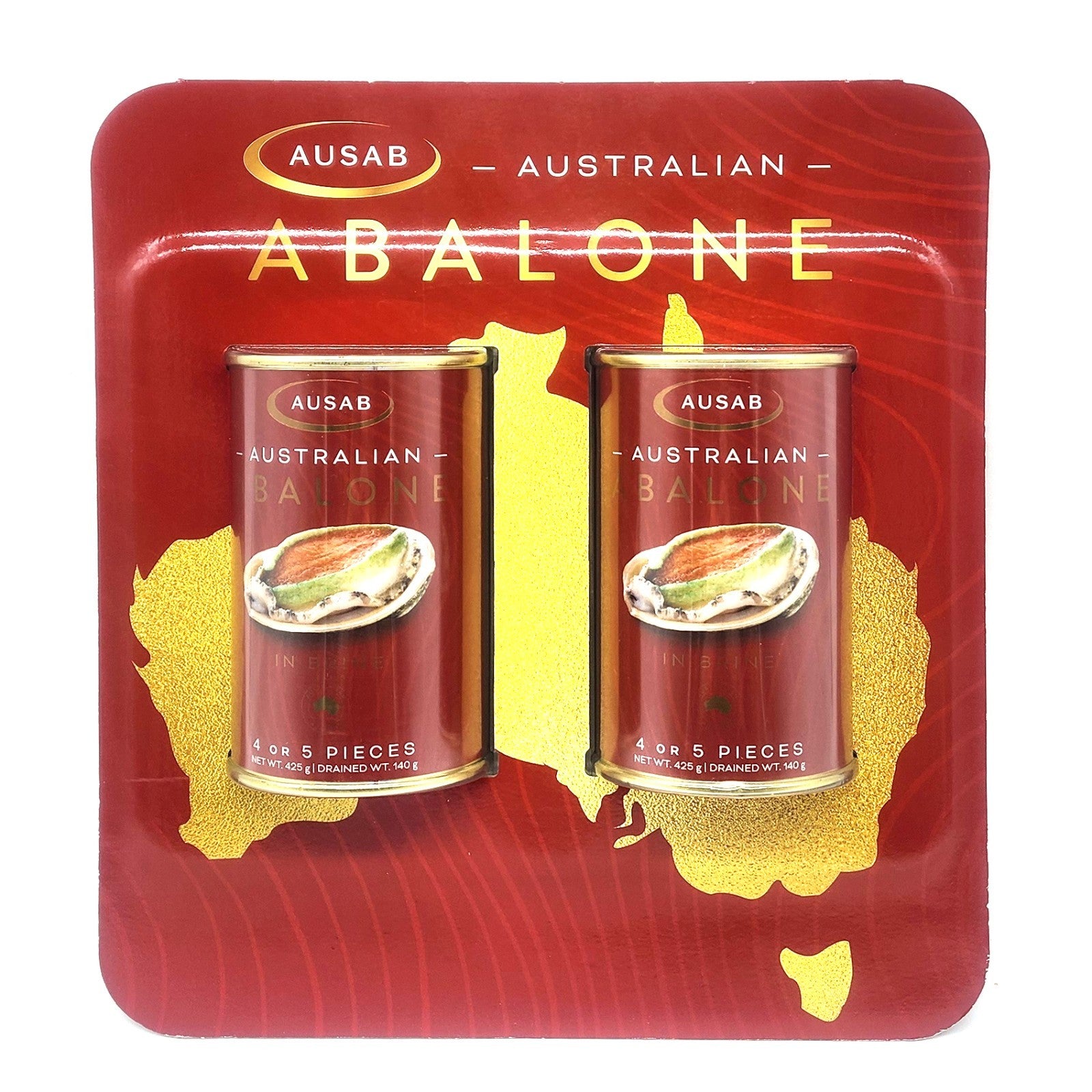 Australian Abalone In Brine Can 2 x 425g Ready to Eat Sustainably Grown in Farms