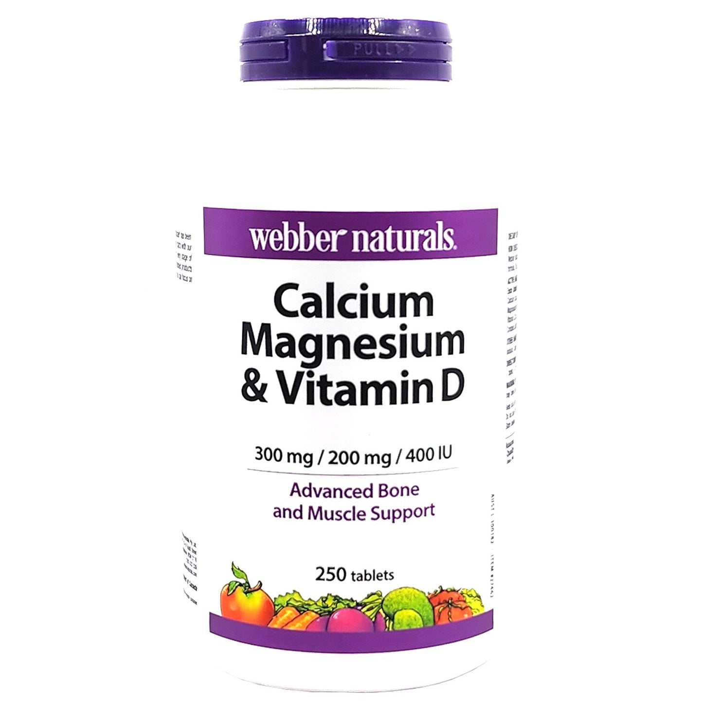 Webber Natural Calcium Magnesium and Vitamin D Bone Muscle Support 250 Tablets