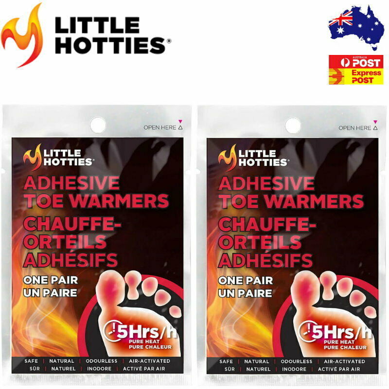 LITTLE HOTTIES 5 Hours Toe Warmers Indoor Outdoor Safe Natural Ski Winter