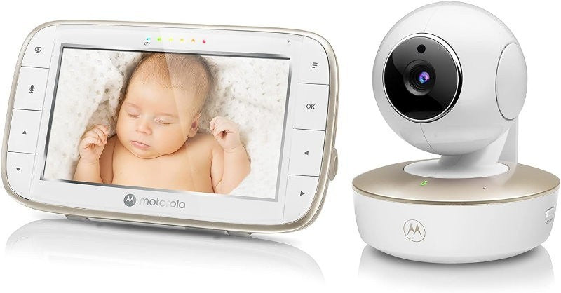 Motorola VM855 Connect 5" Portable Wi-Fi Video Audio Baby Monitor w/ Crib Mount