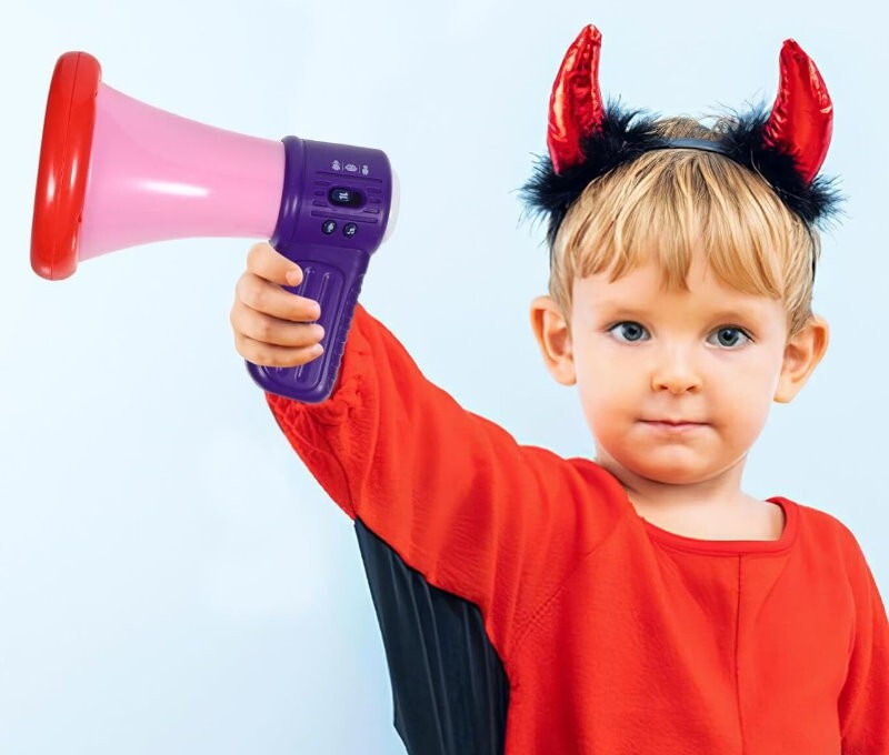 STOBOK Big Mouth Funny Voice Changer Microphone Megaphone Recorder Toy for Kids