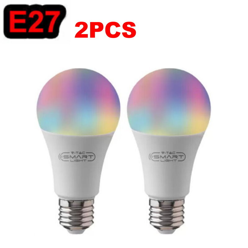 V-TAC Bluetooth Smart RGB LED Light Bulb A60 E27 or B22 - App or Voice Control