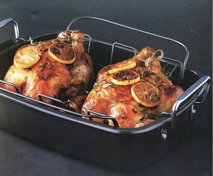 MasterPro Non Stick Ultimate Roaster with Rack Roasting 50 x 34 x 14cm - MPHB100