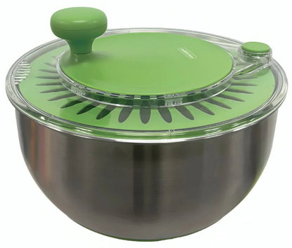 Rollkitchen 4.5L Stainless Steel Salad Spinner Spin Dry Multi-Use Lettuce Washer