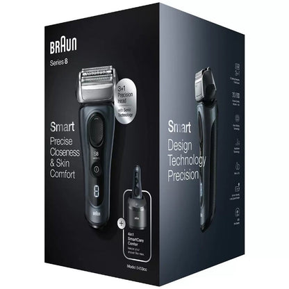 Braun Series 8 Wet & Dry 3 + 1 Head Electric Shaver & Precision Trimmer -Express