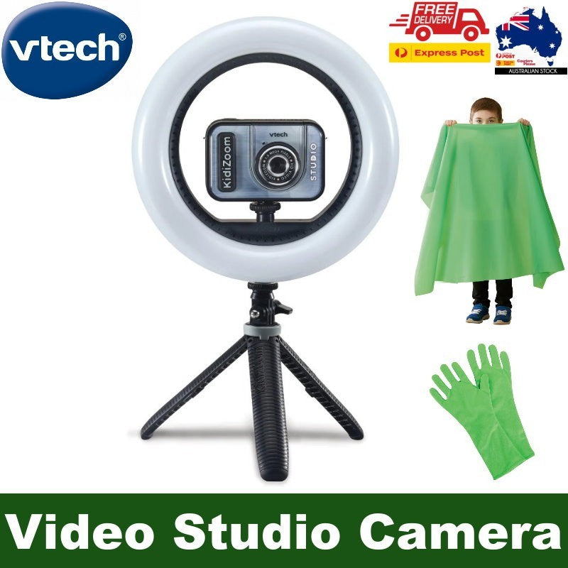 Vtech Kidizoom Video Studio PRO Kids HD Camera Deluxe Bundle with Green Screen