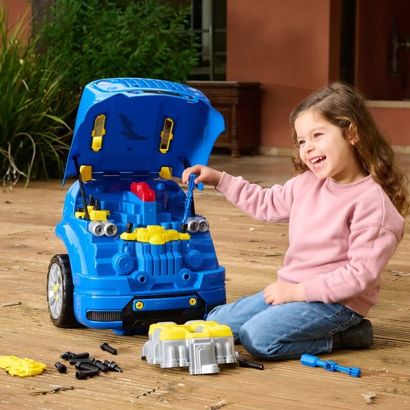 Goodyear 58-Piece Kid’s Mega Car Engine Repair Set Take Apart Mechanical Toy