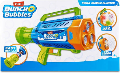 Zuru Bunch O Mega Bubbles Blaster with LED lights, Rechargeable Battery