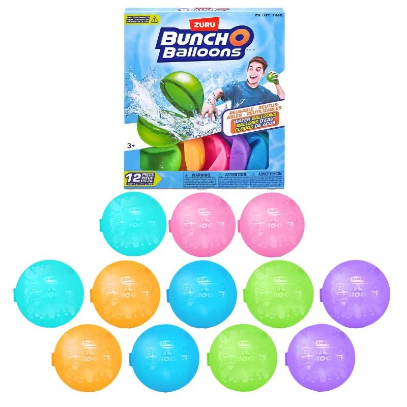 Zuru 12-Pack Bunch O Balloons Magnetic Self Sealing Reusable Water Balloons