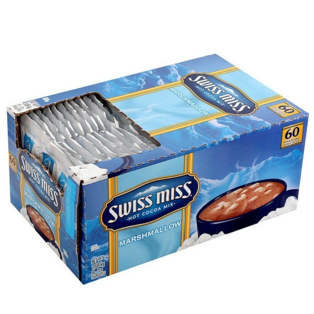 Swiss Miss Hot Cocoa Mix with Marshmallow 60 Sachets Rich & Creamy Drinks 1.68kg