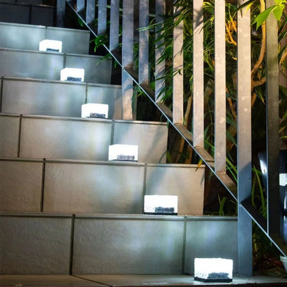 Dais 6-Pack Outdoor Waterproof Solar Brick Light Ice Cube for Garden, Pathway