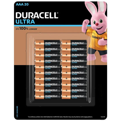 Duracell Ultra AAA High Performance 1.5v Alkaline Toy RC Remote Battery 20 Pack