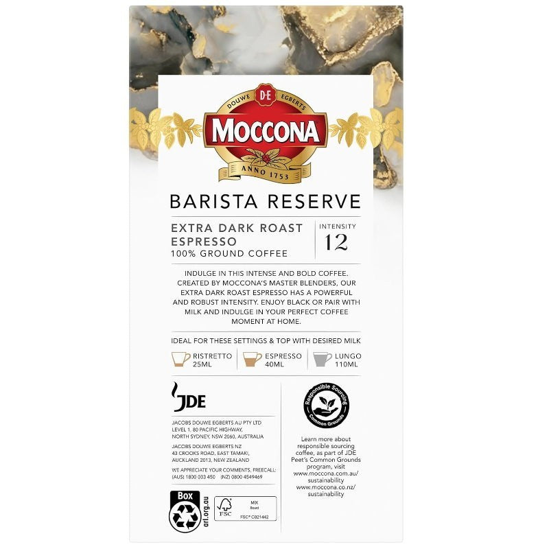 Moccona Barista Reserve Extra Dark Roast Espresso Coffee Capsules for Nespresso