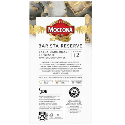Moccona Barista Reserve Extra Dark Roast Espresso Coffee Capsules for Nespresso