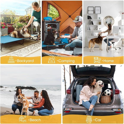 Canine Canyon 39" Portable Indoor/Outdoor Cooling Dog Bed with Removable Canopy
