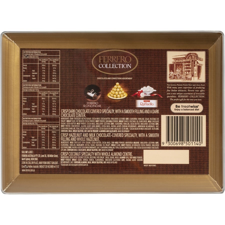 Ferrero Collection Ferrero Rocher Raffaello Rondnoir Chocolate Gift Box 172g
