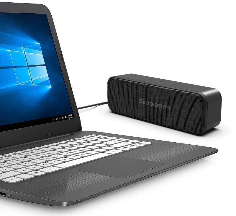 Simplecom UM228 Portable USB Stereo Soundbar Speaker with Volume Control for PC