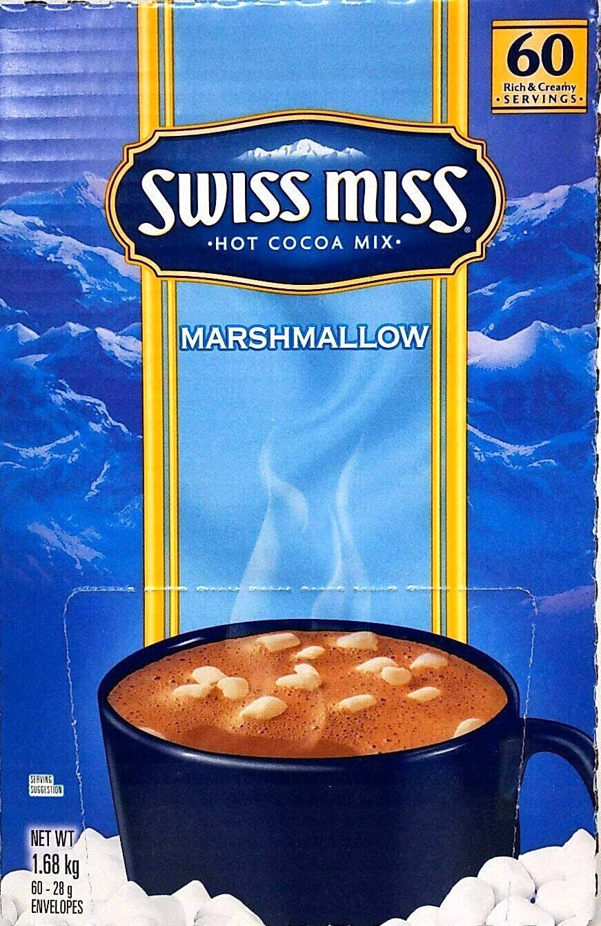 Swiss Miss Hot Cocoa Mix with Marshmallow 60 Sachets Rich & Creamy Drinks 1.68kg