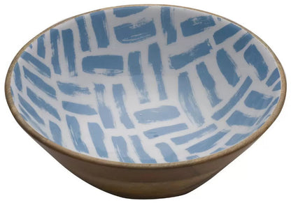 Mikasa 30.4cm Enameled Mango Wood Salad Serving Bowl Food Safe, Fruit, Pasta