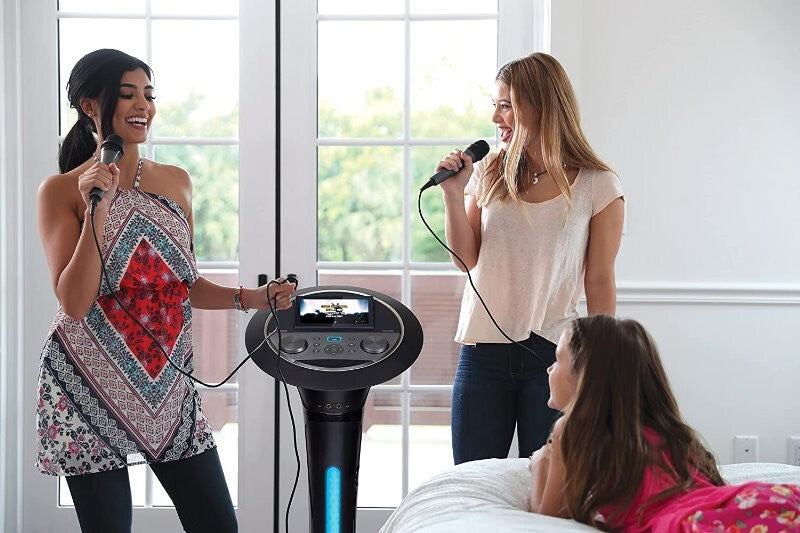Carnaval The Singing Machine Complete Karaoke Two Mics Disco Lights Rechargeable