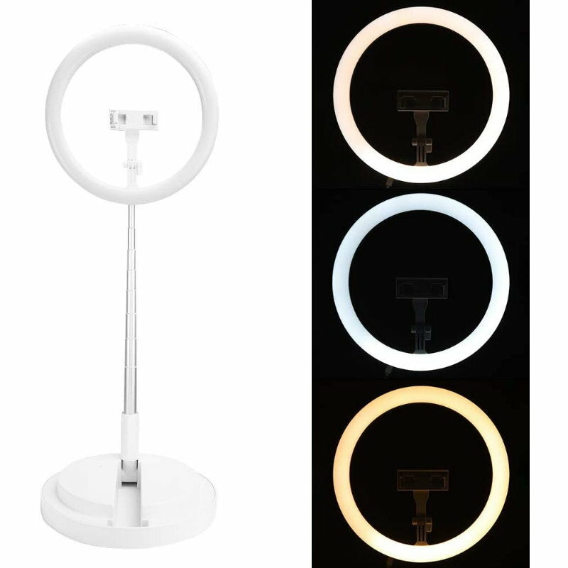 TEQ Y2 Foldable 11" LED Ring Light 3 Colour Modes w/ Base for iPhone & Android