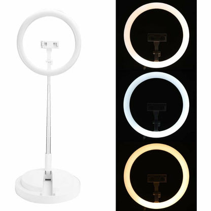 TEQ Y2 Foldable 11" LED Ring Light 3 Colour Modes w/ Base for iPhone & Android